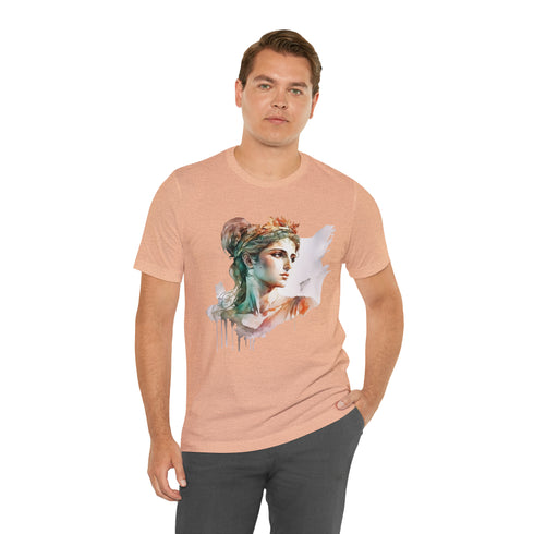 Greecian Goddess in Watercolor - Short Sleeve Tee
